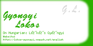 gyongyi lokos business card