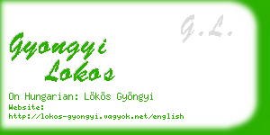 gyongyi lokos business card